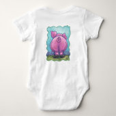 T-shirts avant et arrière de cochon mignons (Dos)