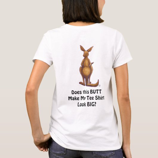 T-shirts avant et arrière de questions Kangaroo (Dos)