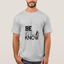 T-shirts 'Be Still & know' pour hommes