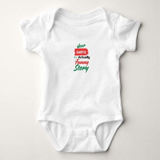 T-shirts bébé Père Noël, C'est en fait une histoir (Devant)