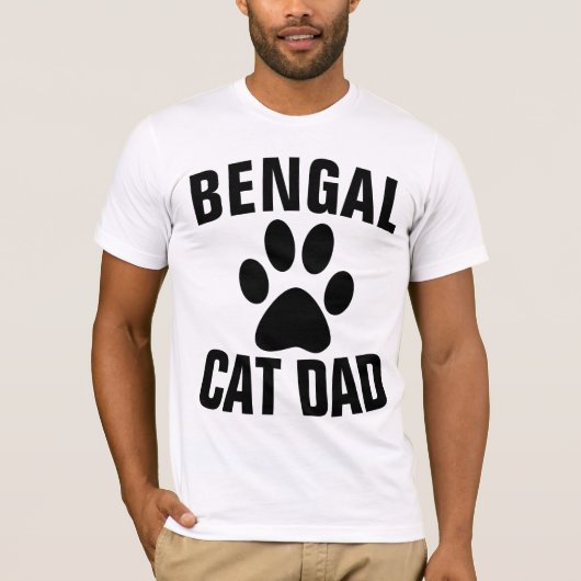 T-shirts BENGAL CAT DAD (Devant)