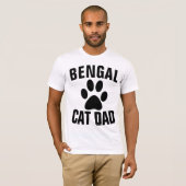 T-shirts BENGAL CAT DAD (Devant entier)