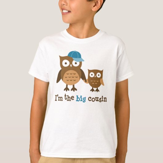 T-shirts Big Cousin Owl pour garçons (Devant)