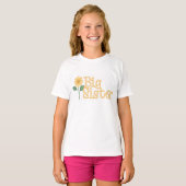 T-shirts Big Sister Daisy Jaune (Devant entier)