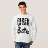 T-shirts BIKER CAT DADDY DAD, Moto (Devant entier)