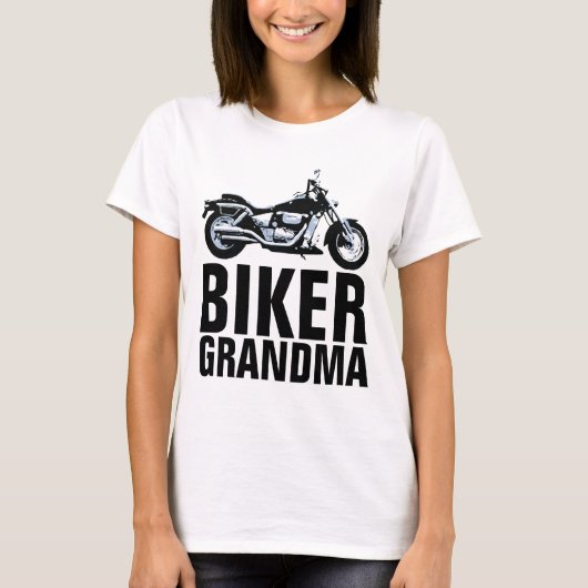 T-shirts BIKER GRANDMA, Moto (Devant)