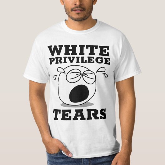 T-SHIRTS BLANC PRIVILÈGE LARMES (Devant)