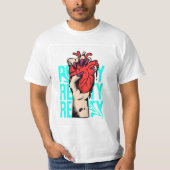 T-shirts blancs à manches longues avec motif 3D en (Devant)