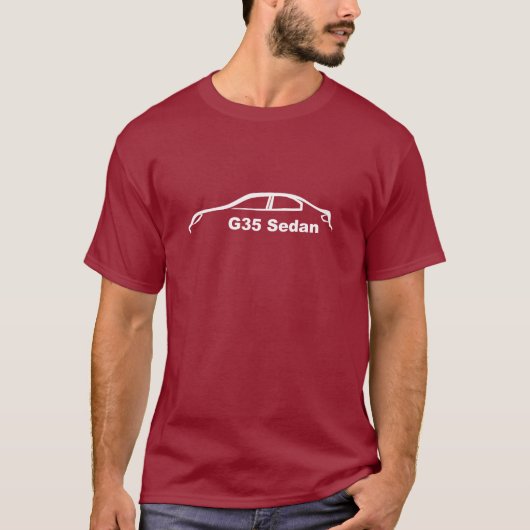 T-shirts blancs de silhouette de berline (Devant)