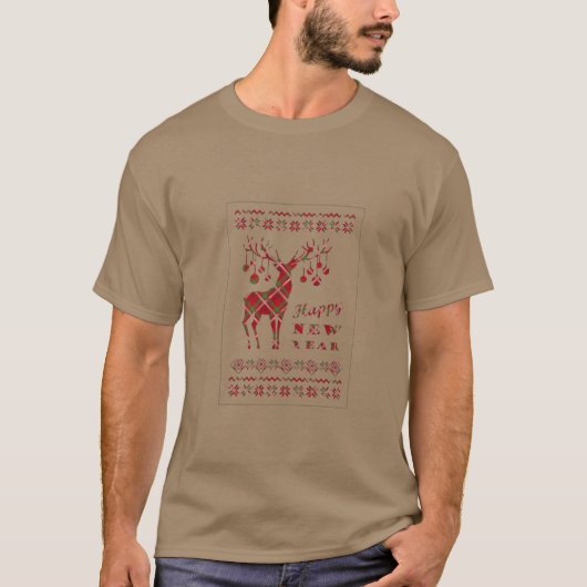 T-shirts cadeaux de Noël pour la poitrine de cerfs (Devant)
