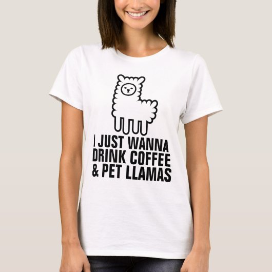 T-Shirts CAFÉ & LAMAS (Devant)