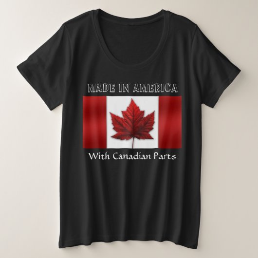 T-shirts Canada Flag Plus Size USA Canada (Design devant)