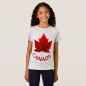 T-shirts Canada pour enfants Chemises Feuille d'ér (Devant entier)
