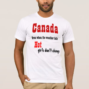 T-shirts canadiens pour filles chaudes