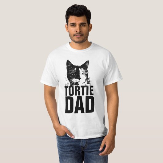T-shirts CAT DAD TORTIE tortue (Devant entier)