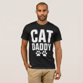 T-shirts CAT DADDY (DAD) en noir (Devant entier)