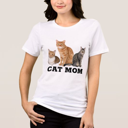 T-shirts CAT MOM (Ginger Tabby) (Recto)