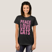 T-shirts CAT PEACE LOVE CATS (Devant entier)