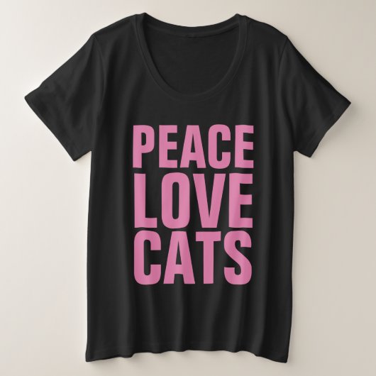 T-shirts CAT PEACE LOVE CATS (Design devant)