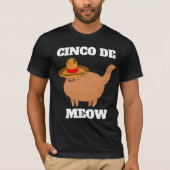 T-SHIRTS CHAT CHAT CINCO DE MEOW (Devant)