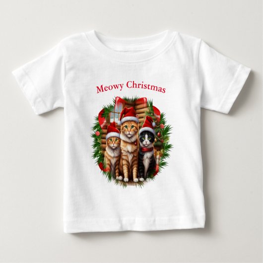 T-shirts chats de Noël (Devant)