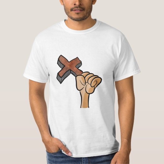 T-shirts chrétien. Croix (Devant)