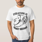 T-shirts chrétiens anti-ÉVOLUTION, MONKEY BUSINESS (Devant)
