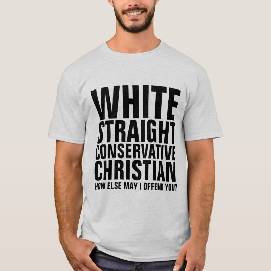 T-shirts CHRÉTIENS CONSERVATEURS BLANCS DROITS (Devant)