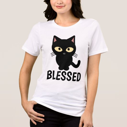 T-shirts Christian Black, BLESSED (Recto)