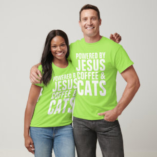 T-shirts Christian Cat, CAFÉ JESUS CATS