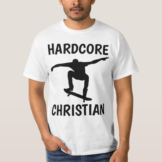 T-shirts Christian SKATEBOARDING, HARDCORE (Devant)