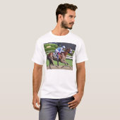 T-shirts classique de course de chevaux de (Devant entier)
