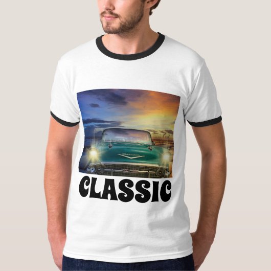 T-SHIRTS CLASSIQUES D'ANNIVERSAIRE DE VOITURE (Devant)