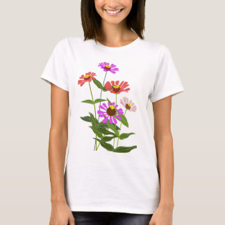 T-shirts classiques pour femmes Sun Flowers & Brid