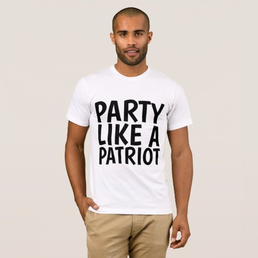 T-shirts conservateurs, PARTI COMME UN PATRIOTE (Devant entier)