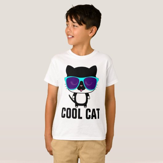 T-shirts cool CAT Funny Kids Boys (Devant entier)