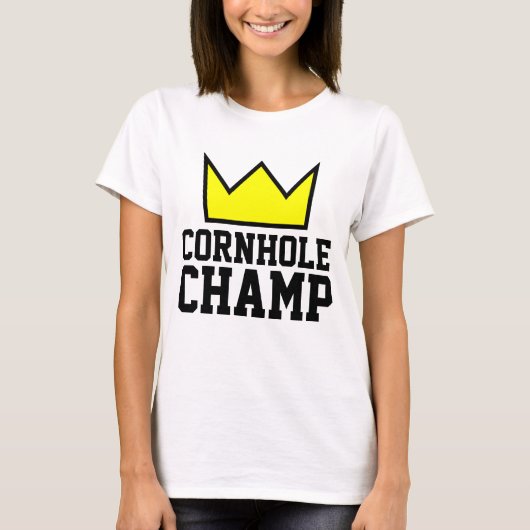 T-shirts CORNHOLE CHAMP (Devant)