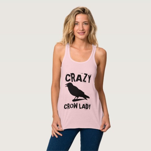 T-SHIRTS CRAZY CROW LADY (Devant entier)