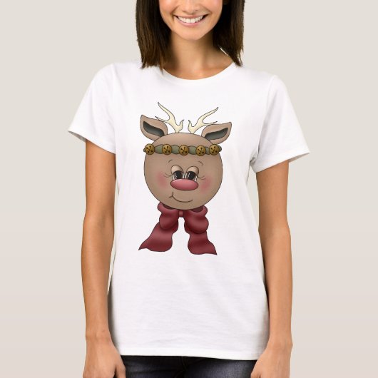 T-shirts Cute Reindeer (Devant)