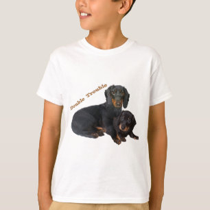 T-shirts Dachshund Double Trouble