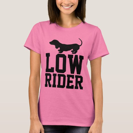 T-shirts DACHSHUND LOW RIDER (Devant)