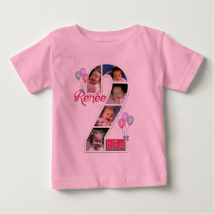 T-shirts d'âge et de nombre de photo