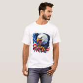 T-shirts d'aigle patriotique - Bold American (Devant entier)