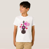 T-shirts d'amour de joueur de violon (Devant entier)