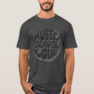T-shirts d'amour de voyage de musique