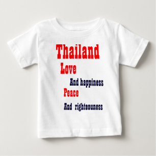 T-shirts d'amour et de bonheur en Thaïlande