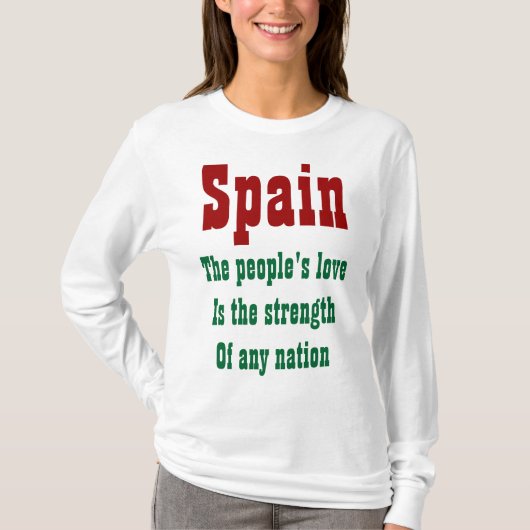 T-shirts d'amour pour l'Espagne (Devant)