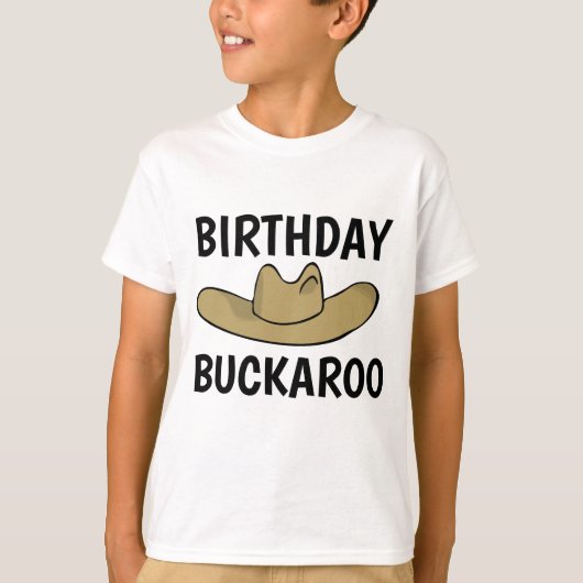 T-shirts D'ANNIVERSAIRE DU GARÇON, BUCKAROO (Devant)
