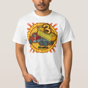T-shirts d'anniversaire pour camion-poubelle 3e an