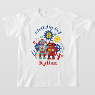 T-shirts d'anniversaire robots sur mesure